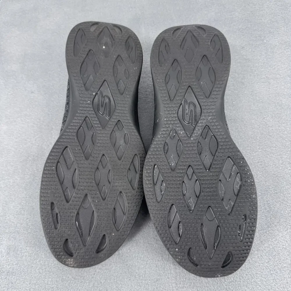 Skechers Go Step Lite 14479 Womens 6.5 Black Gray‎ Ballet Flats Slip On Shoes